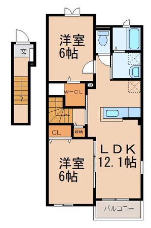 田井ノ瀬駅 徒歩27分 2階の物件間取画像